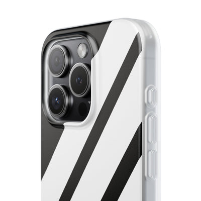 Obsidian White Bars · Soft Handyhülle für iPhone