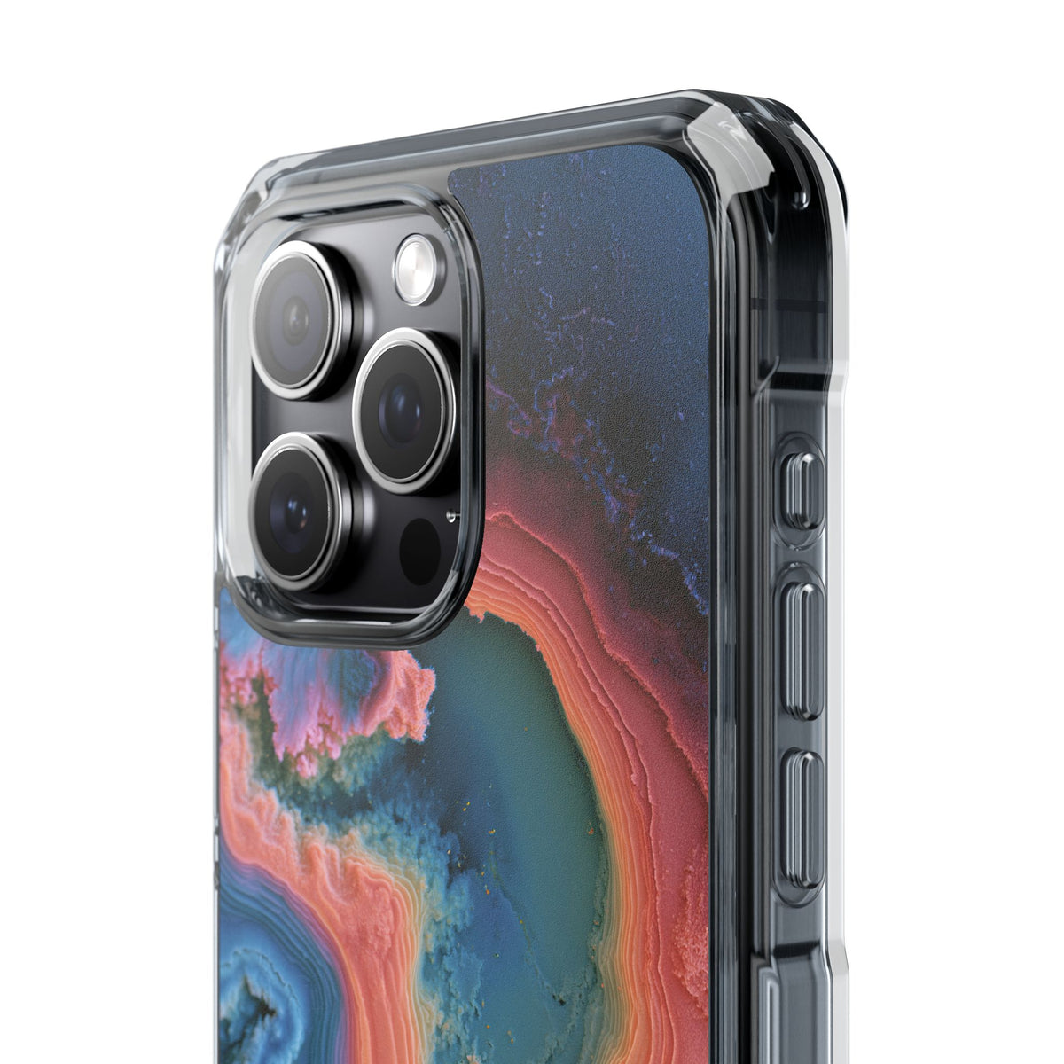 Luminous Resonance · Clear Impact Magnetic Phone Case for iPhone · Blue