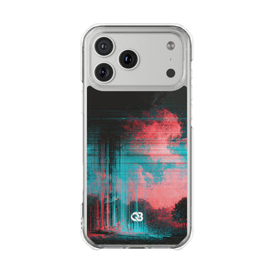 Digital Signal Drift · Clear Impact Magnetic Phone Case for iPhone · Black
