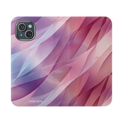Pink Leafwave - iPhone 15 Case - Wallet