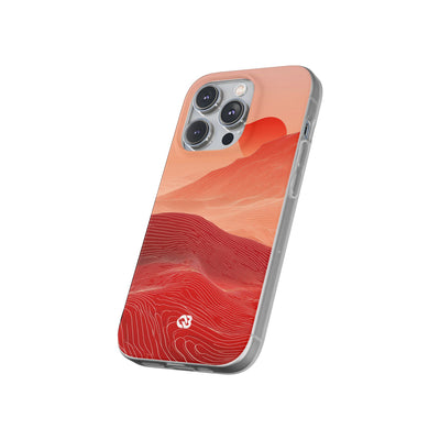 Red Lite Phone Case for iPhone - Crimson Ridge Lines