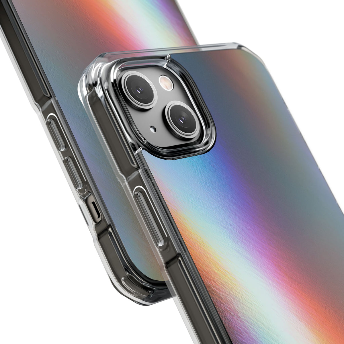 Prismatic Ray · Clear Impact Magnetic Phone Case for iPhone · Blue