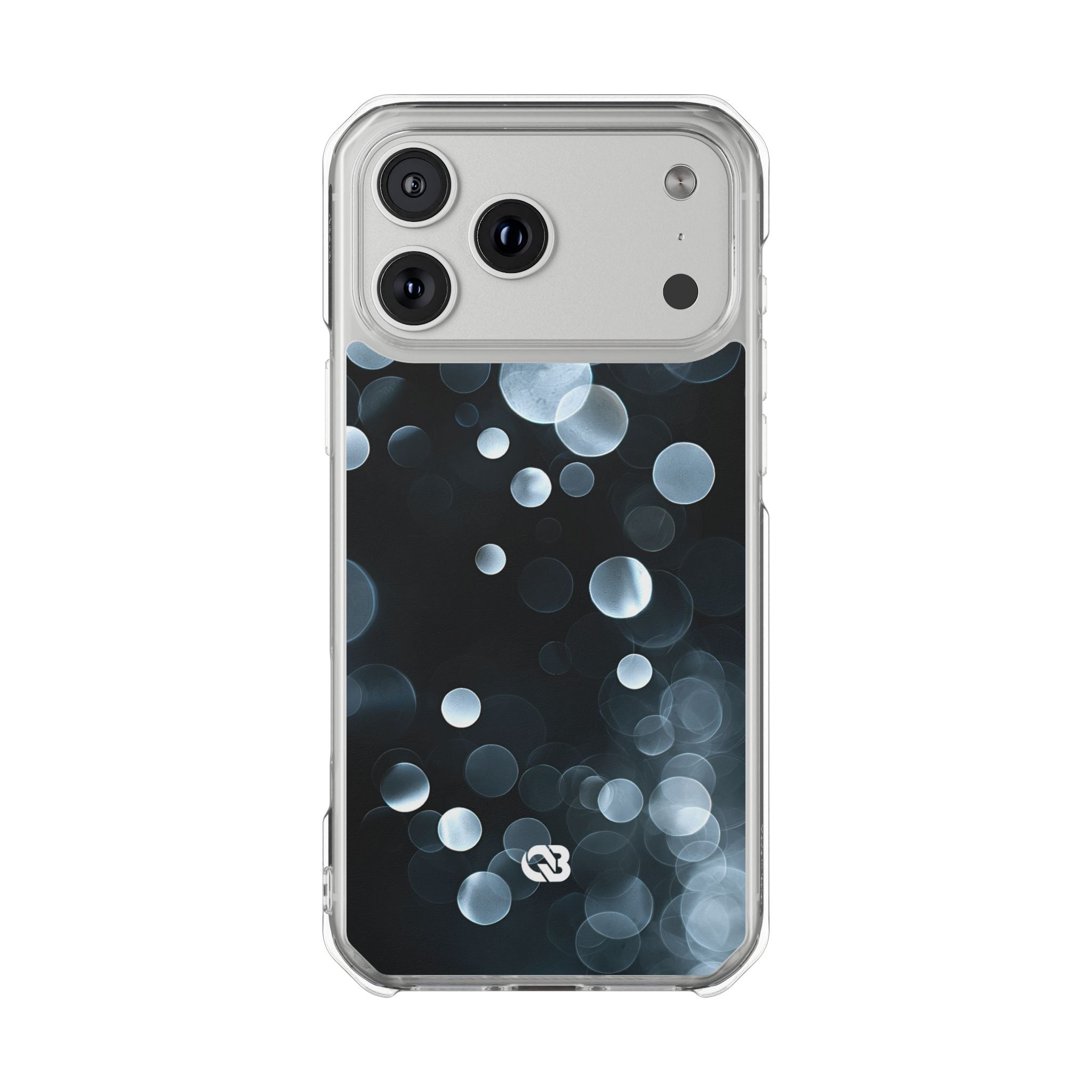 Black Impact MagSafe Phone Case for iPhone - Silver Orbit Glow