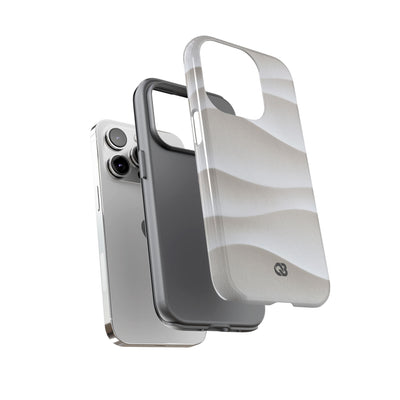 White Tough Phone Case for iPhone - Arctic Flow Ridges