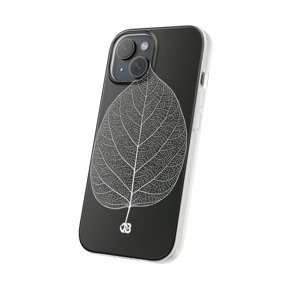 Monochrome Leaf Skeleton · Lite Phone Case for iPhone ·  Black