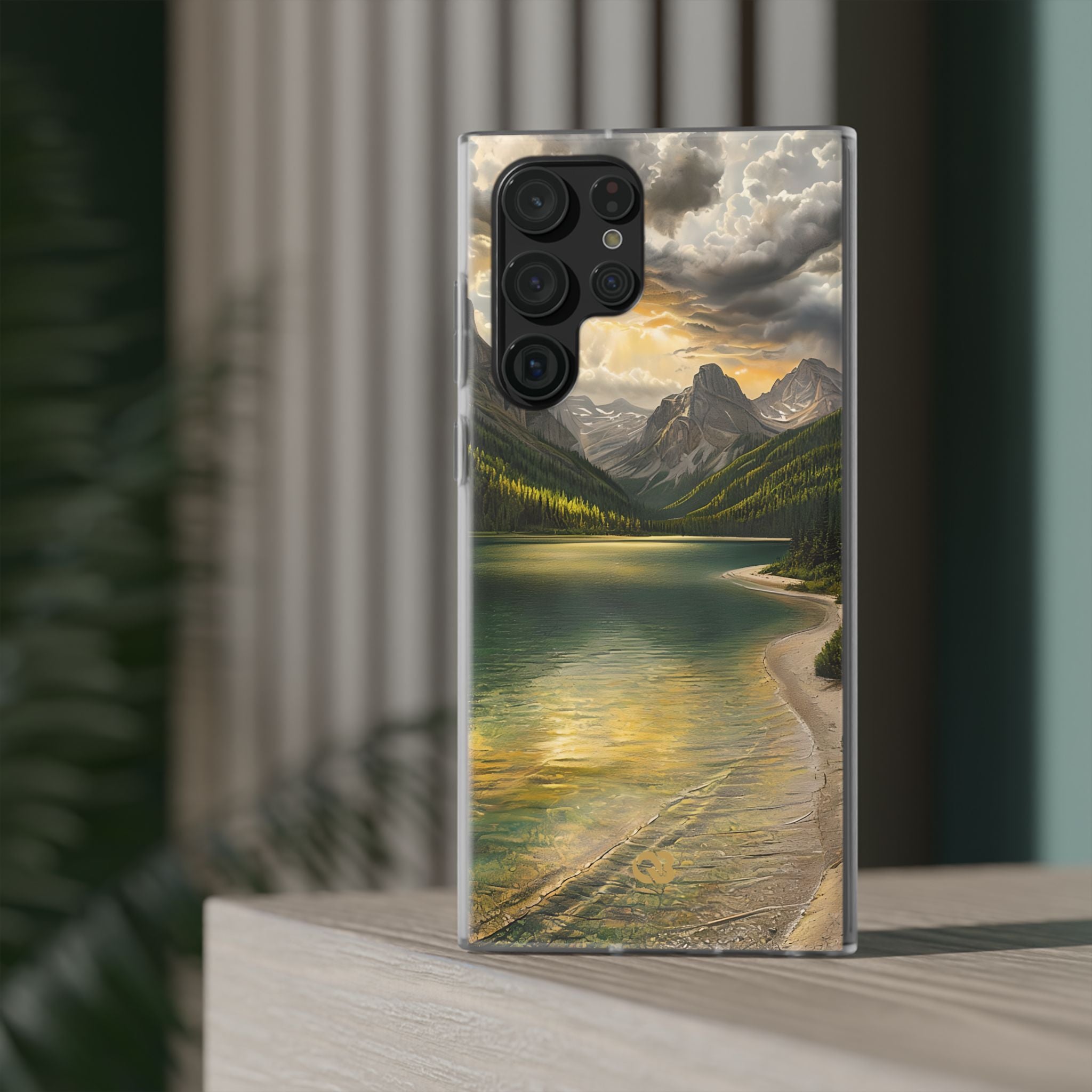 Gilded Mountain Lake · Soft Handyhülle für Samsung