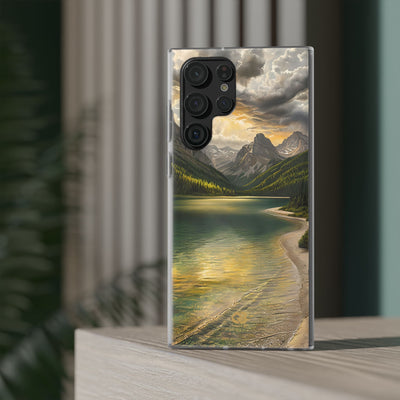 Gilded Mountain Lake · Soft Handyhülle für Samsung