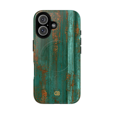 Teal Tough 2.0 Magsafe Phone Case for iPhone - Verdigris Copper Siding