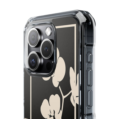 Beige Impact MagSafe Phone Case for iPhone - Nocturnal Orchid Frame