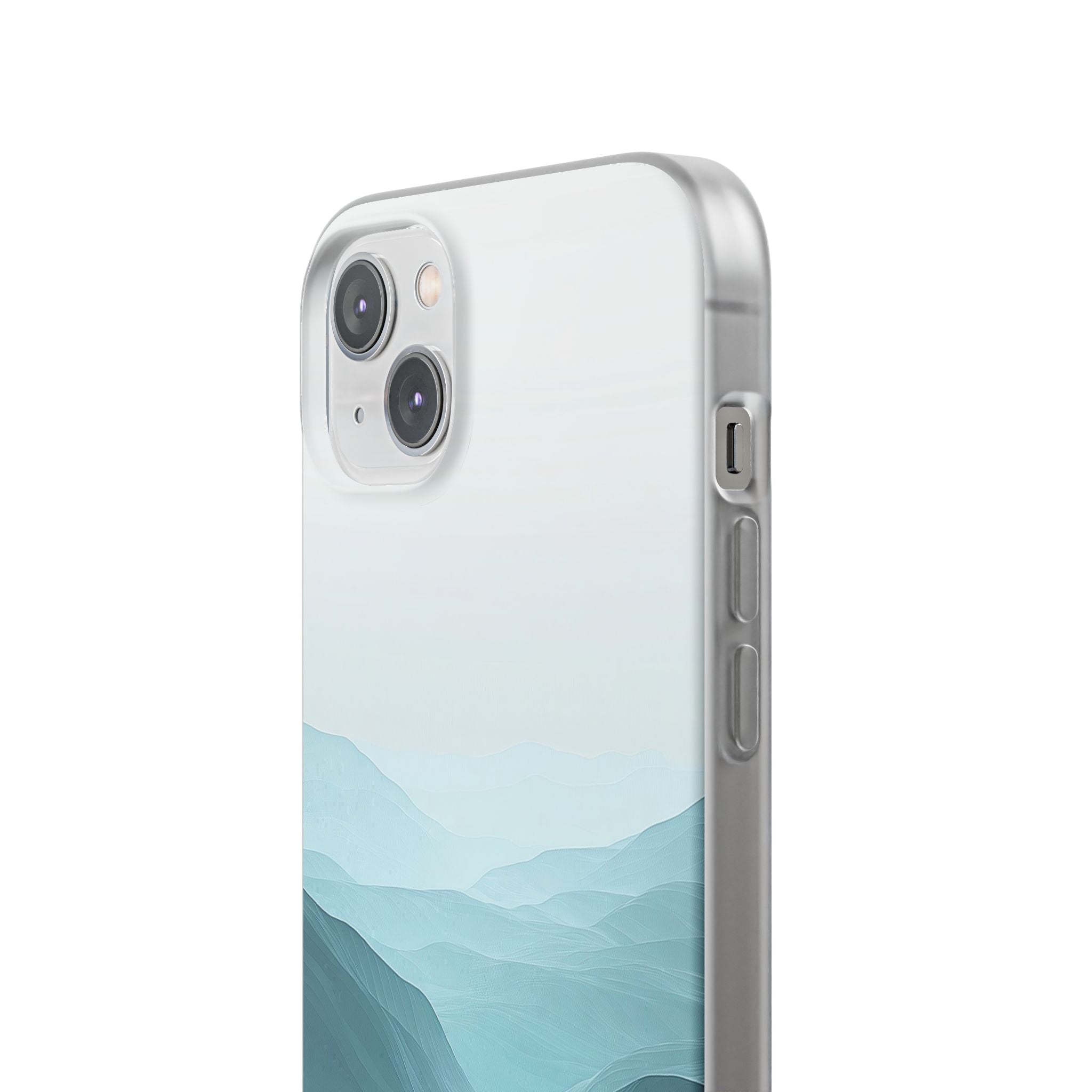 Teal Mist Mountains iPhone 14 Plus Case - Soft