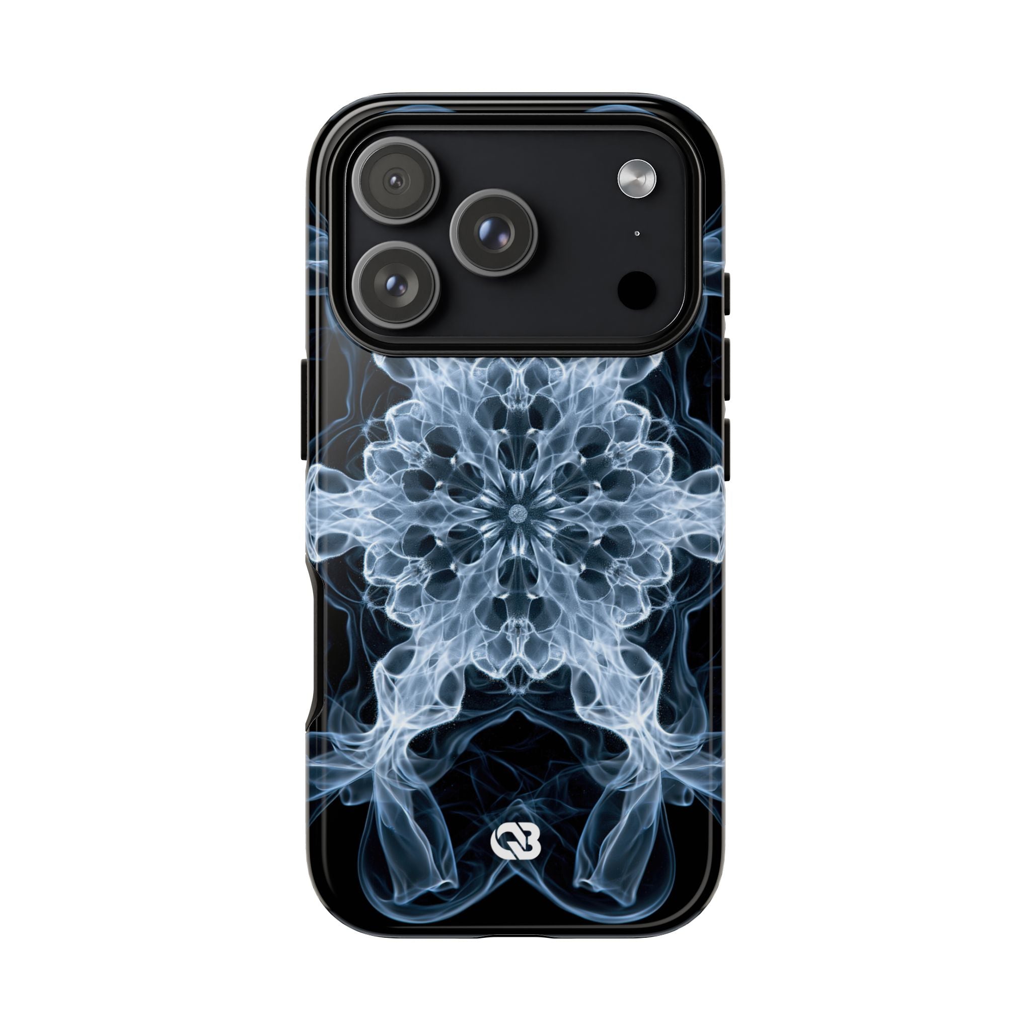 Blue Tough Phone Case for iPhone - Glacial Smoke Crown