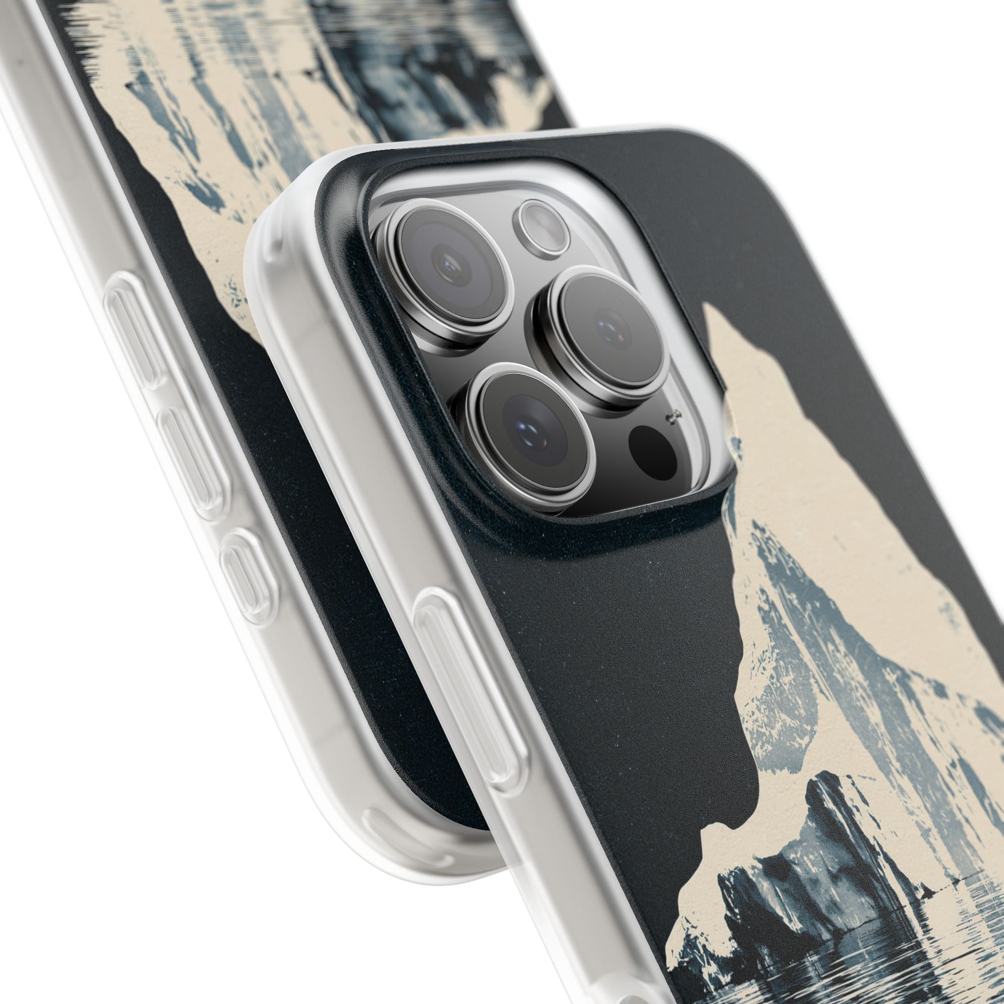 Blue Lite Phone Case for iPhone - Frozen Navy Monolith