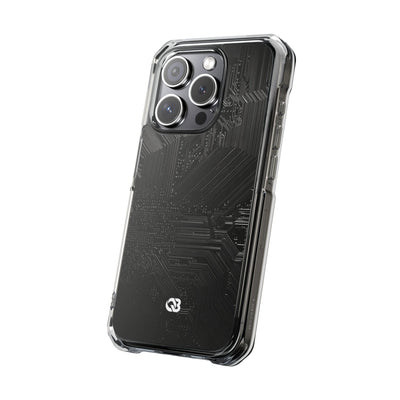 Obsidian Circuitry · Clear Impact Magnetic Phone Case for iPhone ·  Black