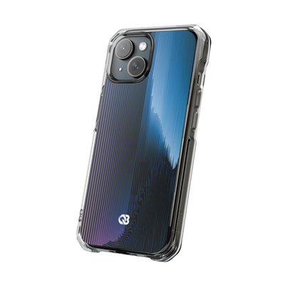 Blue Impact MagSafe Phone Case for iPhone - Indigo Distortion Wave
