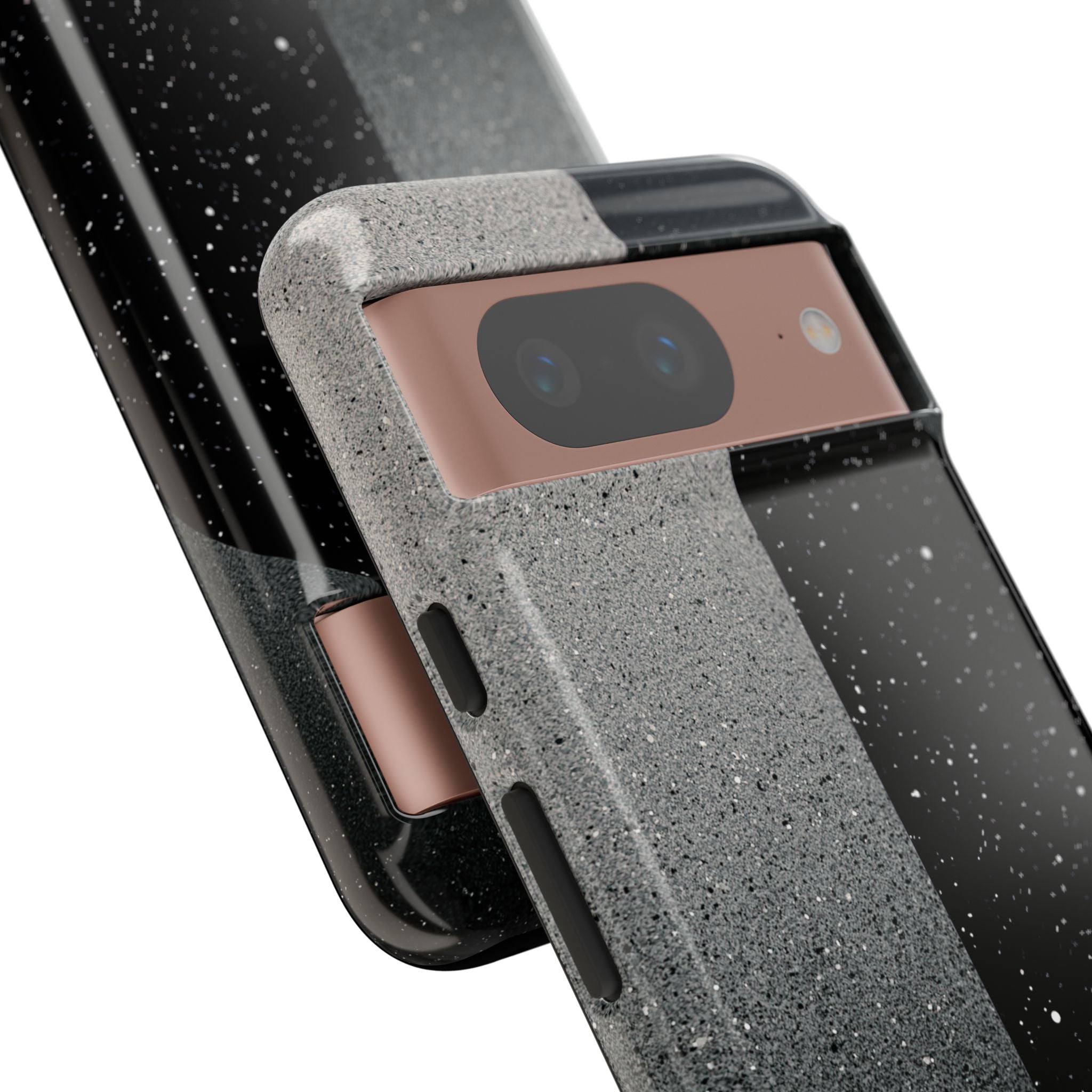 Black Tough Phone Case for Google Pixel - Lunar Static Orbit