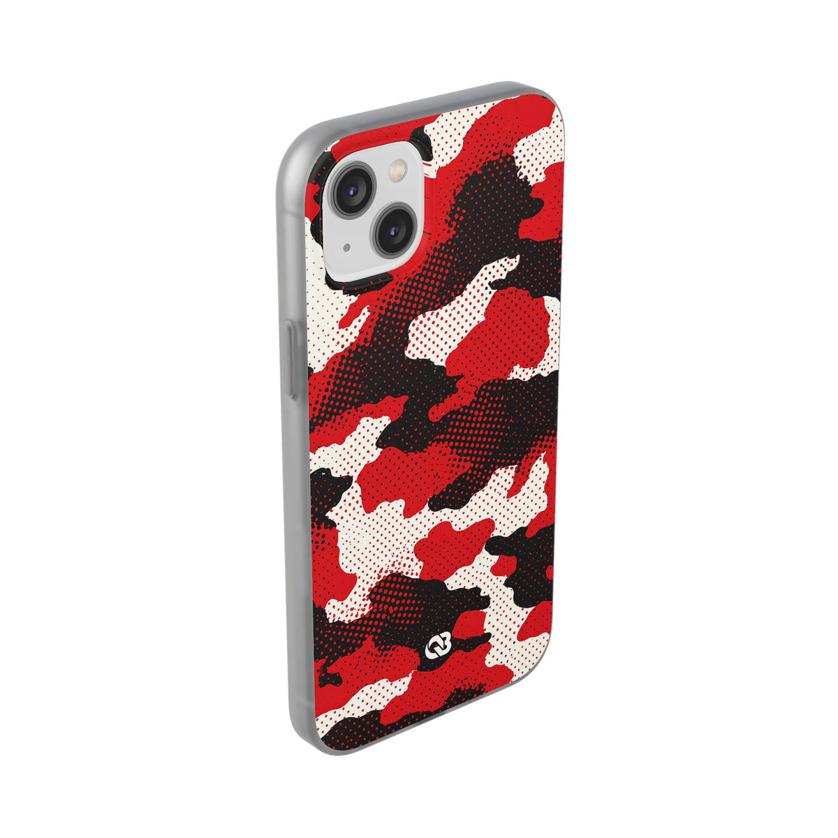 Crimson Halftone Camo · Lite Phone Case for iPhone ·  Red