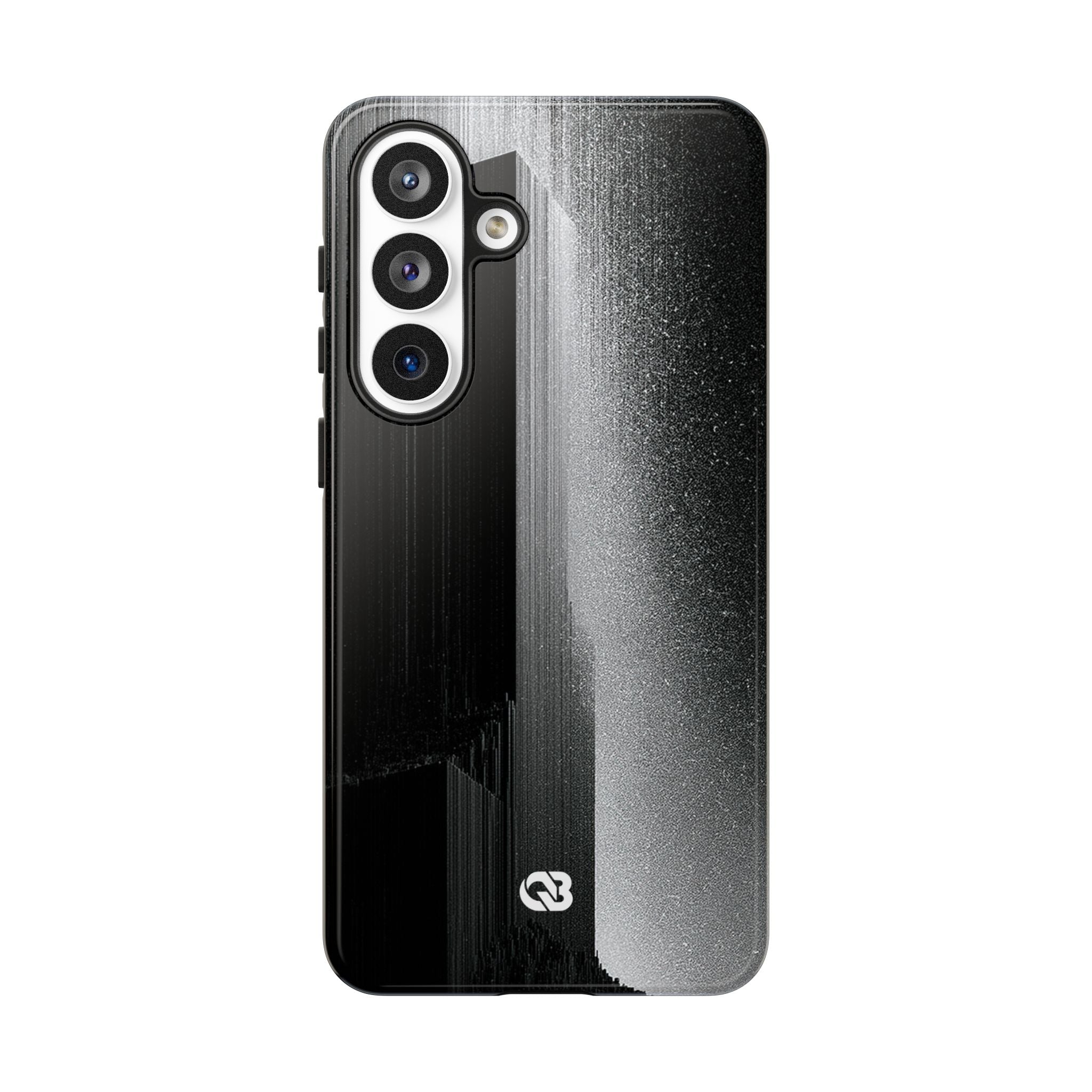 Black Tough Phone Case for Samsung - Brutalist Pixel Monolith