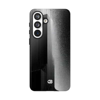 Black Tough Phone Case for Samsung - Brutalist Pixel Monolith