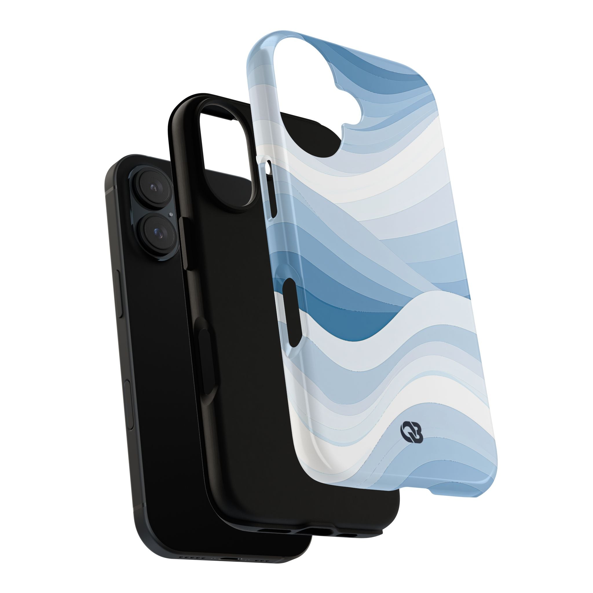 Blue Tough Phone Case for iPhone - Glacial Indigo Flow