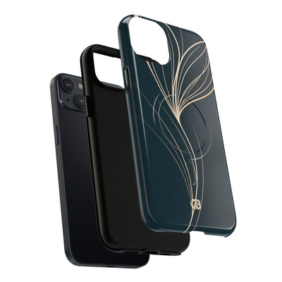 Teal Tough 2.0 Magsafe Phone Case for iPhone - Sandstone Silk Flora
