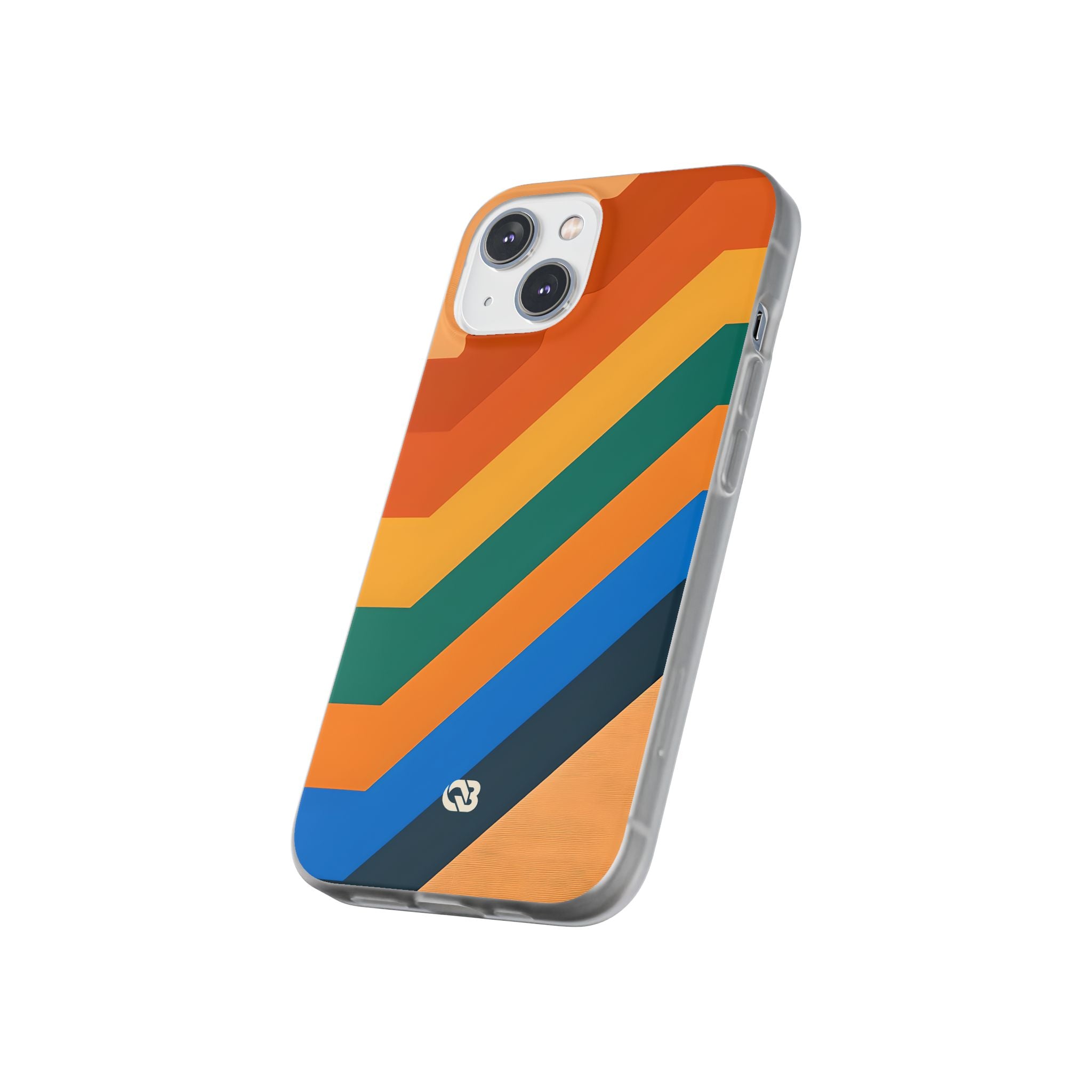 Retro Ridge Lines · Soft Phone Case for iPhone