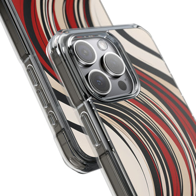 Karmesin Fluss Wellen · Impact Handyhülle für iPhone · Magsafe