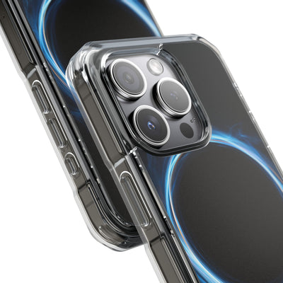 Luminous Corona · Clear Impact Magnetic Phone Case for iPhone · Blue