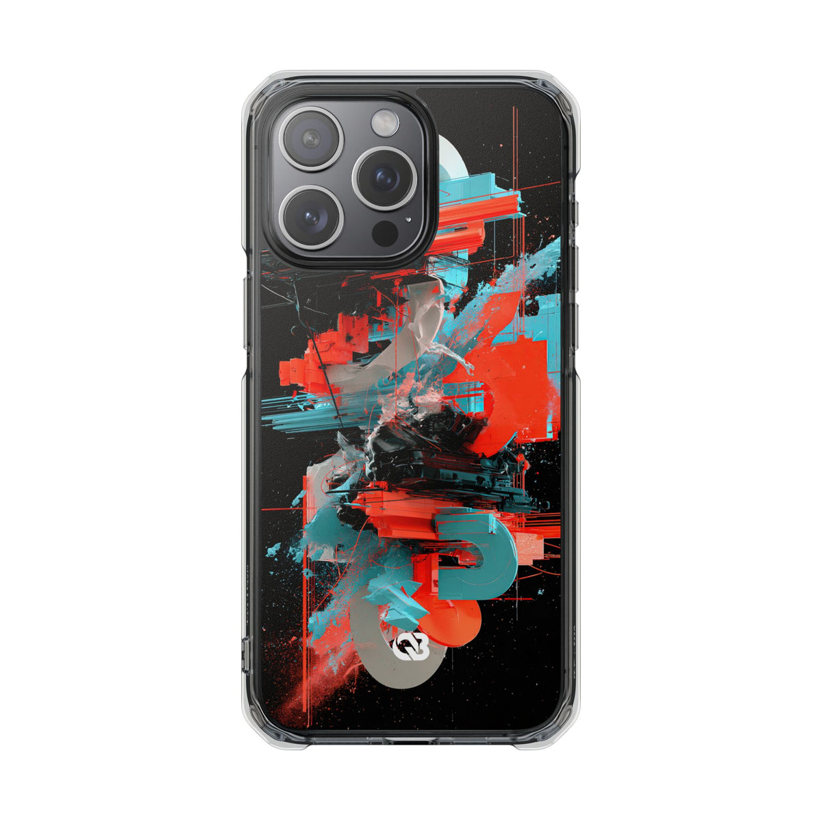 Fragmented Cyber Core · Clear Impact Magnetic Phone Case for iPhone ·  Black