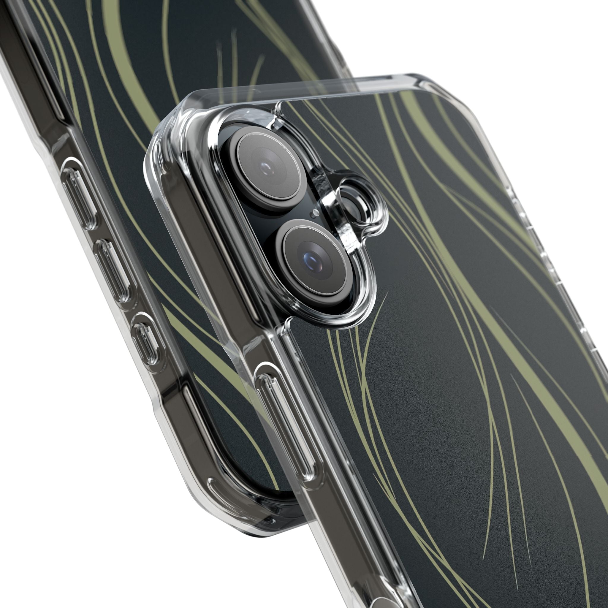 Green Impact MagSafe Phone Case for iPhone - Obsidian Sage Flow