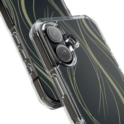 Green Impact MagSafe Phone Case for iPhone - Obsidian Sage Flow