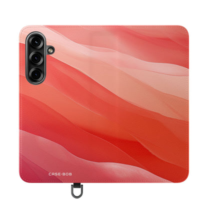 Wavy Coral Bands - Samsung S25 Case - Wallet
