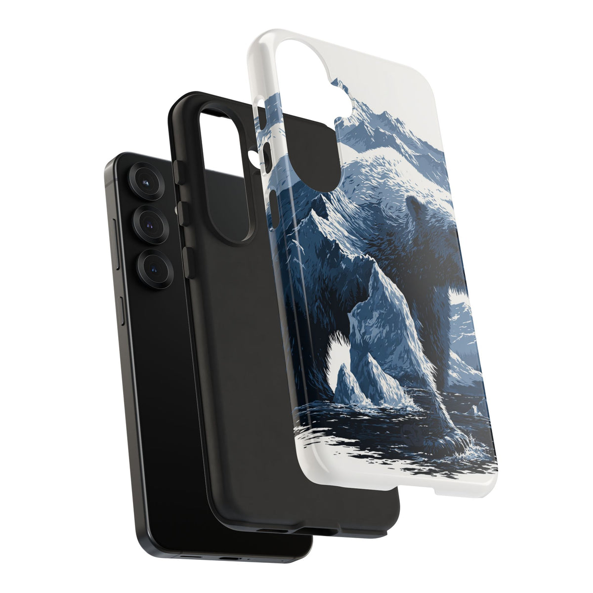 Fjord Summit Bear · Tough Phone Case for Samsung · Blue