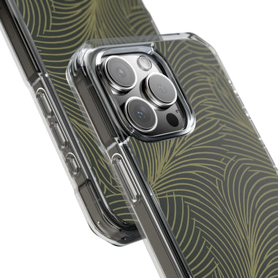 Green Impact MagSafe Phone Case for iPhone - Dark Olive Plume
