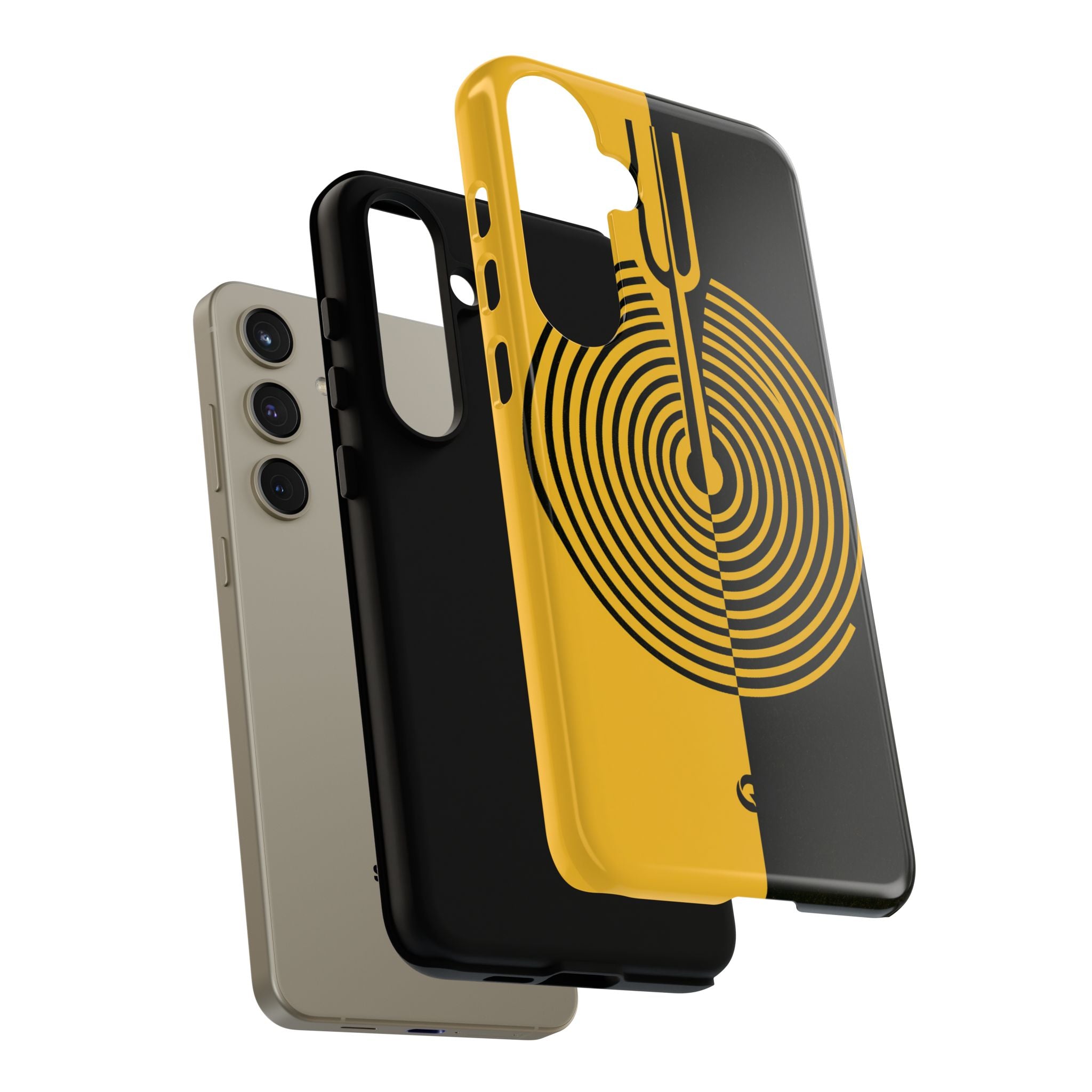 Yellow Tough Phone Case for Samsung - Voltage Sector Pulse