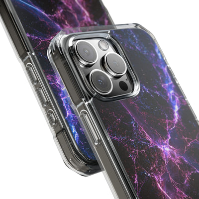 Neural Singularity · Clear Impact Magnetic Phone Case for iPhone · Black