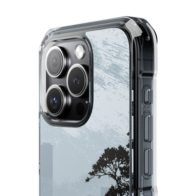 Grey Impact MagSafe Phone Case for iPhone - Steel Slate Zen