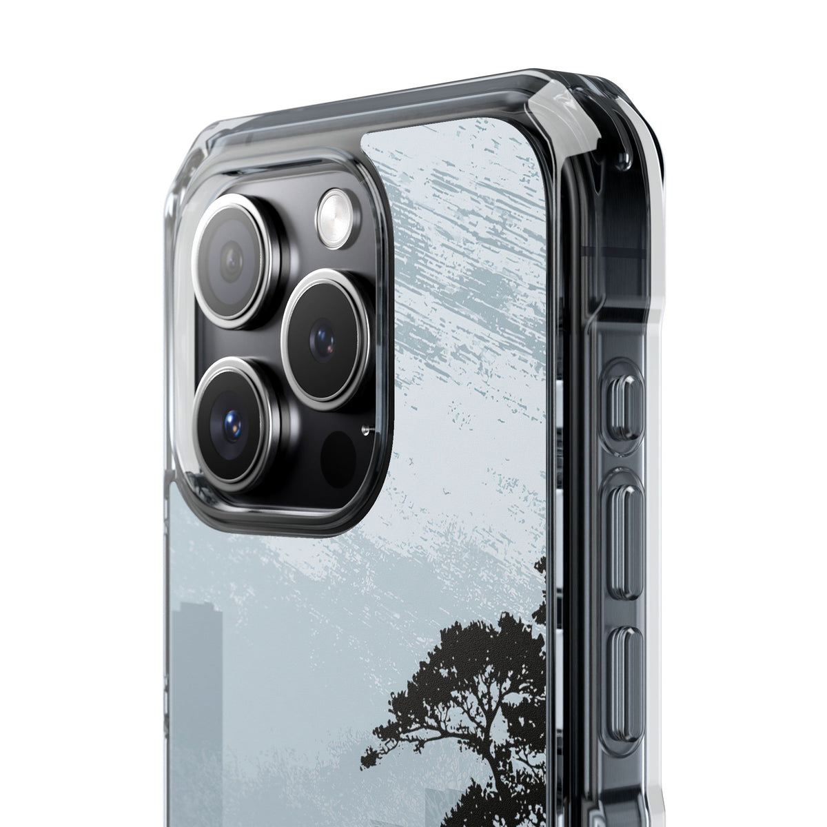 Misty Horizon · Clear Impact Magnetic Phone Case for iPhone ·  Blue