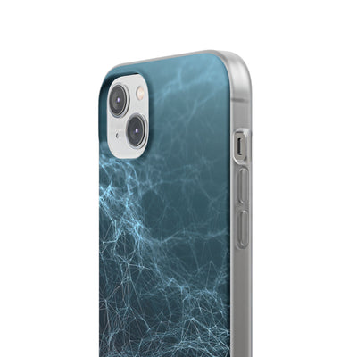 Teal Lite Phone Case for iPhone - Arctic Neural Mesh