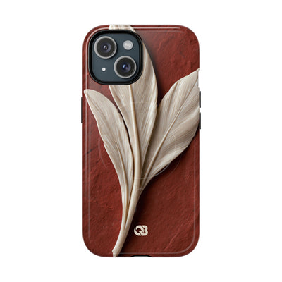 Carved Ivory Plume · Tough 2.0 Magnetic Phone Case for iPhone · Red