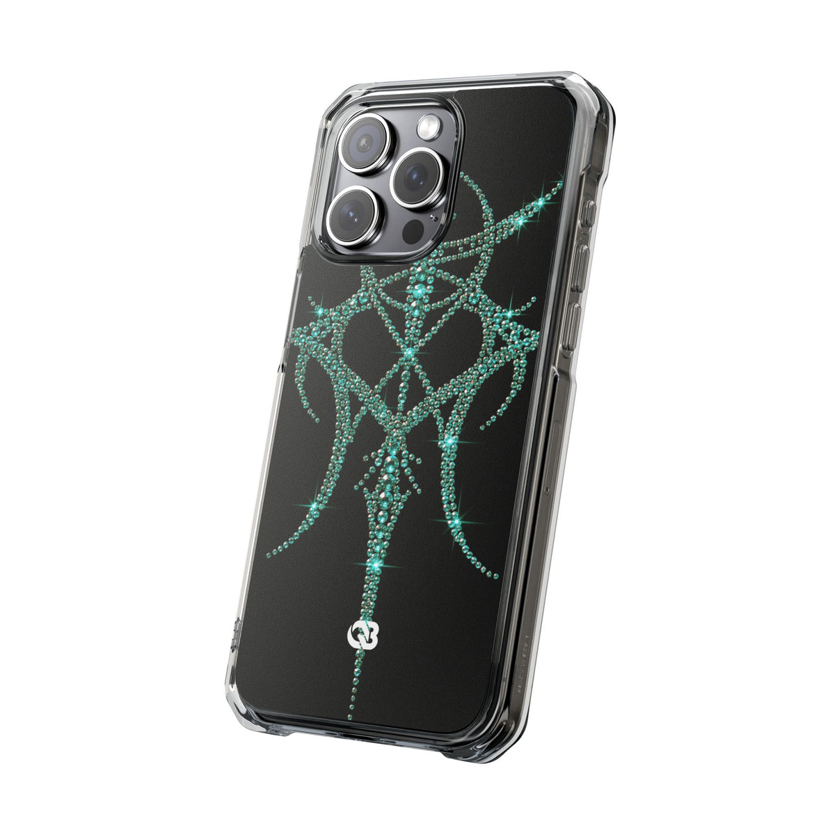 Teal Cyber Sigil · Clear Impact Magnetic Phone Case for iPhone · Teal