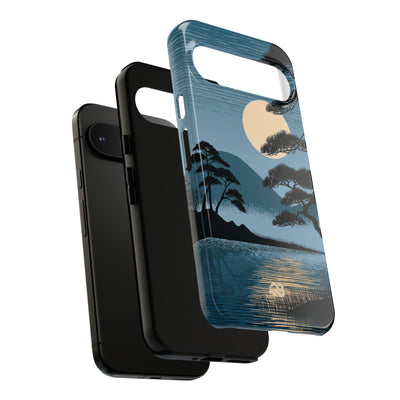 Blue Tough Phone Case for Google Pixel - Midnight Kyoto Pine