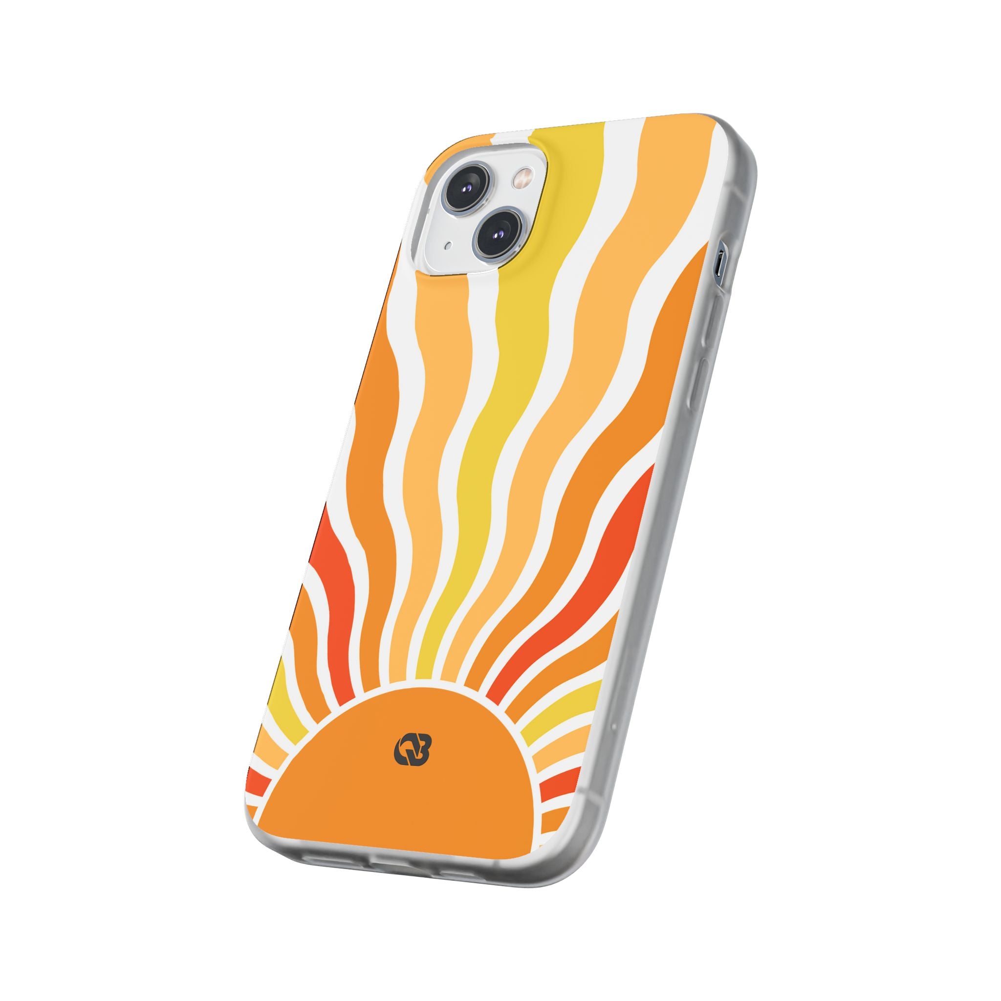 Amber Solar Waves · Soft Phone Case for iPhone