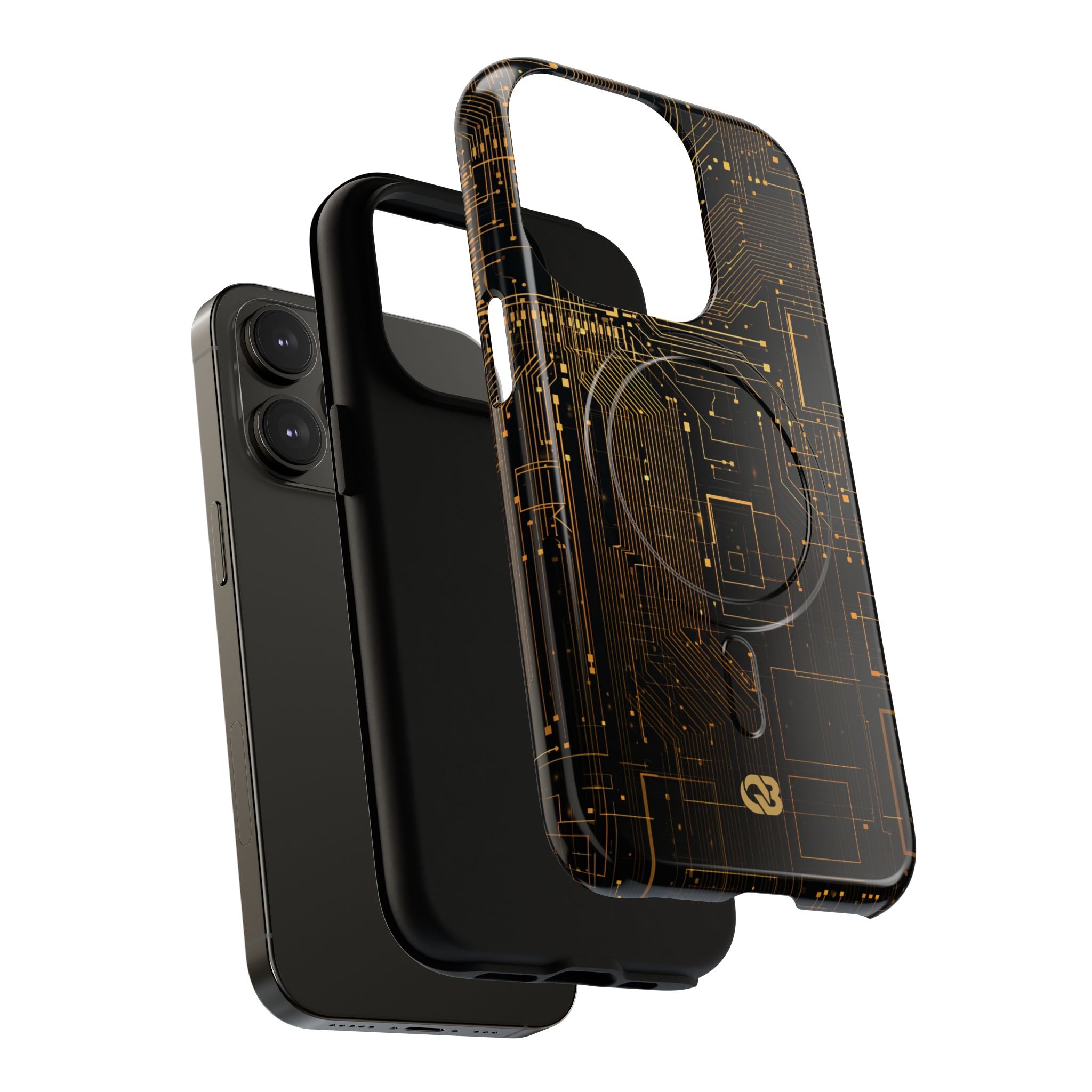 Gold Tough 2.0 Magsafe Phone Case for iPhone - Amber Core Mainframe
