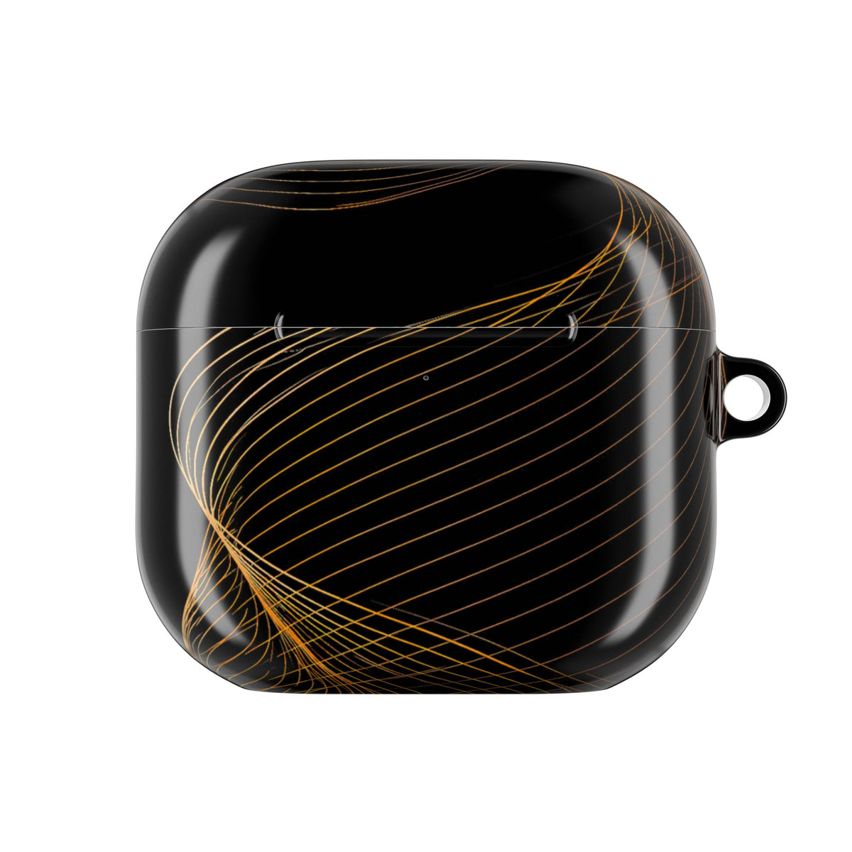 Golden Contour Flow · Hard Case for AirPods & AirPods Pro · Black