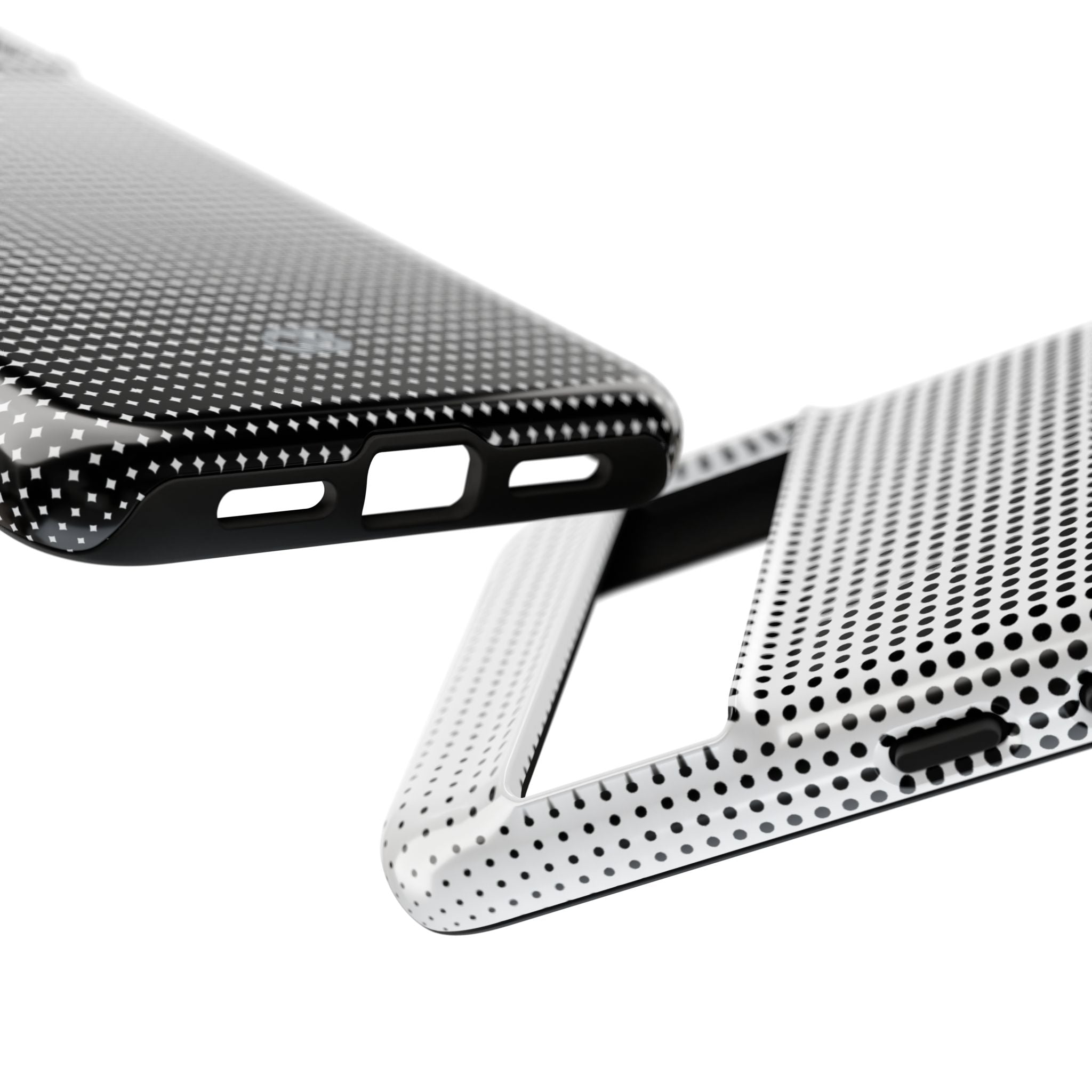Black Tough Phone Case for Google Pixel - Obsidian Halftone Flux