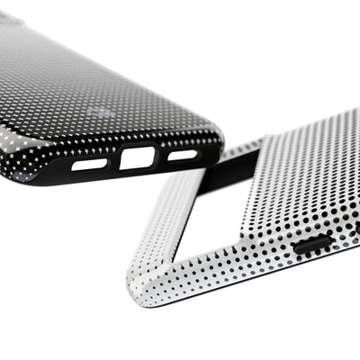 Black Tough Phone Case for Google Pixel - Obsidian Halftone Flux