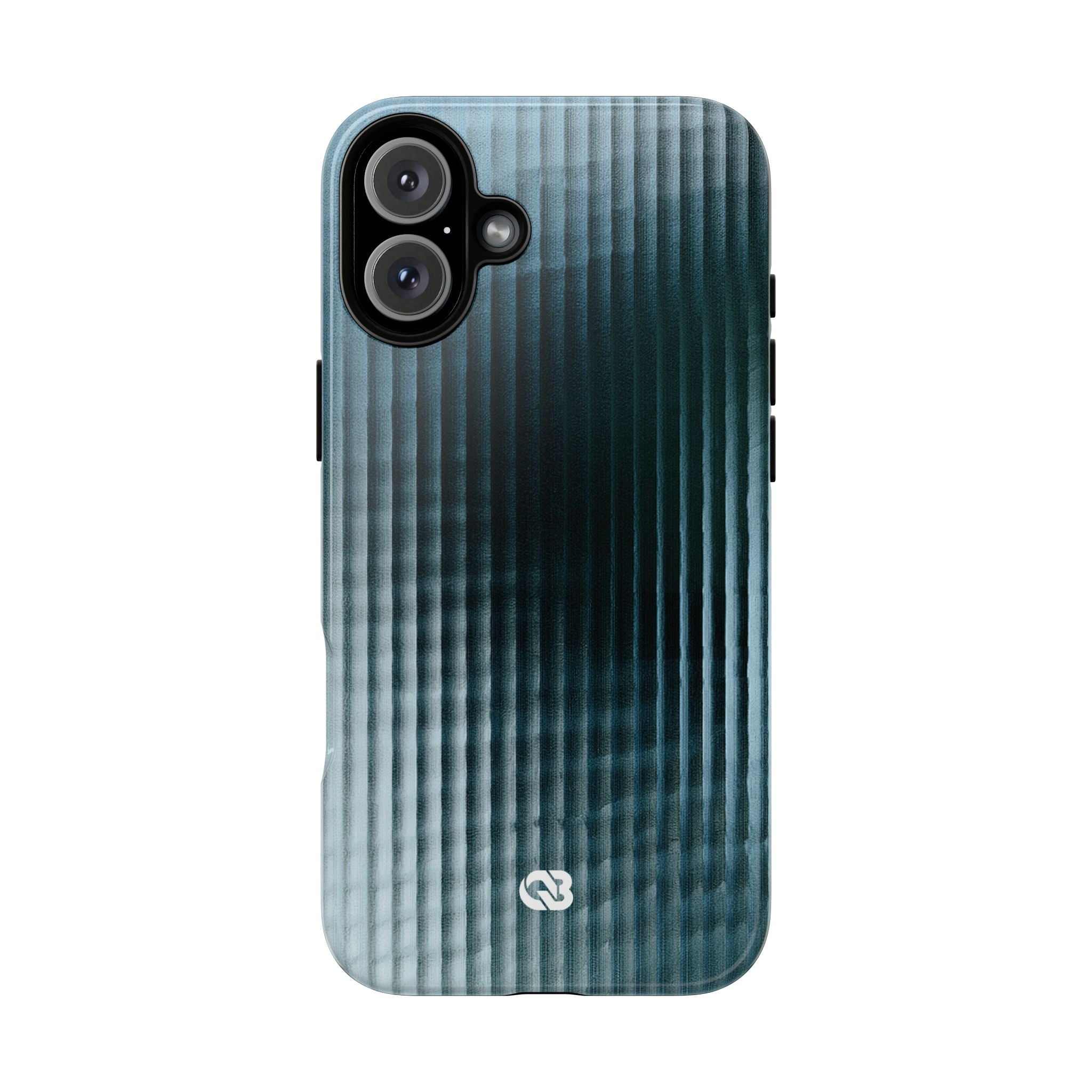 Blue Tough Phone Case for iPhone - Glacial Reeded Glass