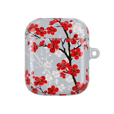 Scarlet Plum Blossom · Hard Case for AirPods & AirPods Pro · Red