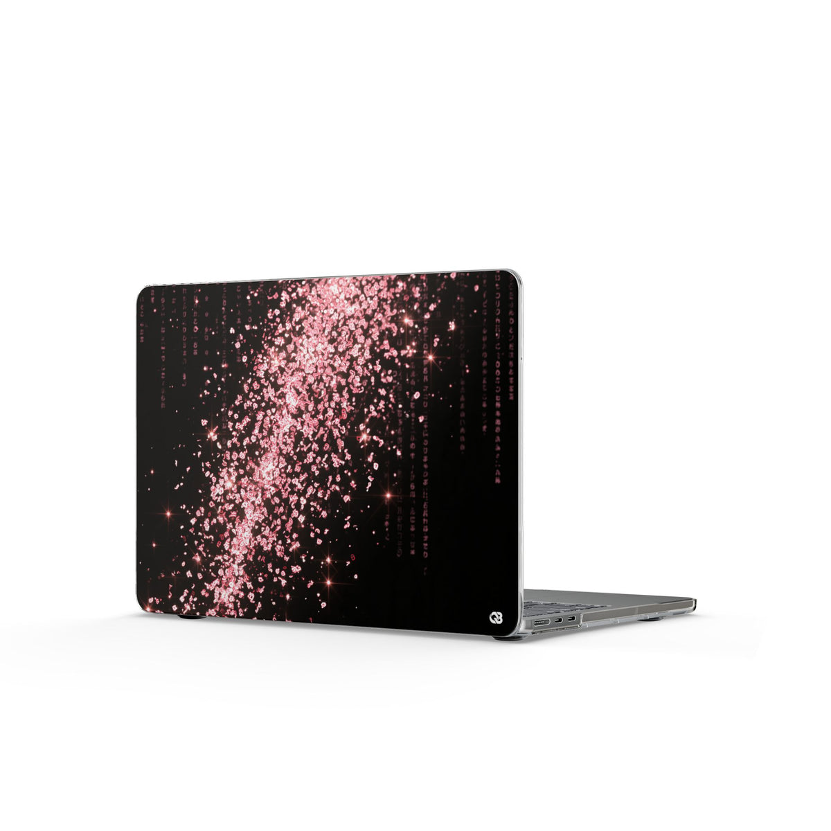 Rose Digital Cascade · Clear Hard Case for MacBook · Pink