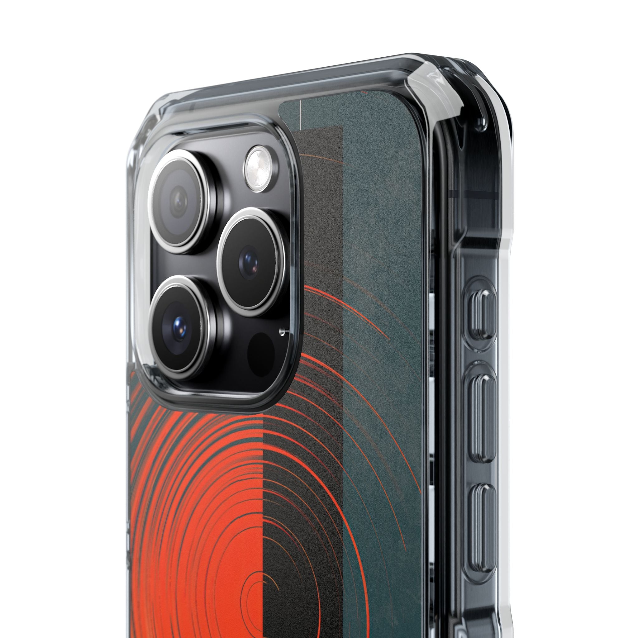 Teal Impact MagSafe Phone Case for iPhone - Burnt Slate Radial